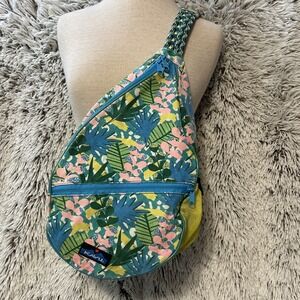 Kavu Original Rope Sling Bag‎ Crossbody Tropical Jungle Pastel Gym Work Play